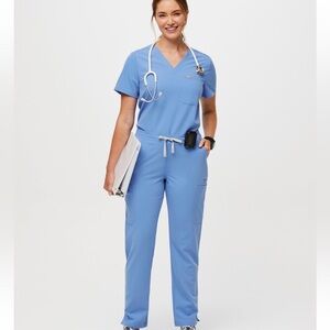 Figs Women's Light Blue Scrub Pants